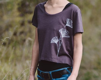 Women's shirt Ginkgo made from Lenzing Ecovero and organic cotton / T-shirt Ecovero - Organic Cotton Tree of Life