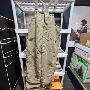 WWII USN N-1 Deck Bib Overalls 1943 Sigmund Eisner Double Talon Zipper Vintage