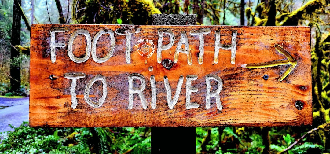 Del Rio Letrero Sendero a pie hasta el letrero del río. - Etsy México