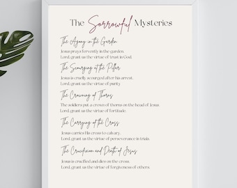 Sorrowful Mysteries of the Rosary Print - Digital Download