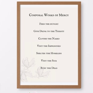 Corporal Works of Mercy Print - Digital Download