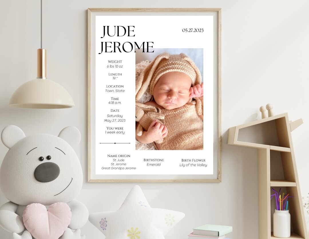 CUSTOM Baby Memory Print DIGITAL - Made to Order - Etsy