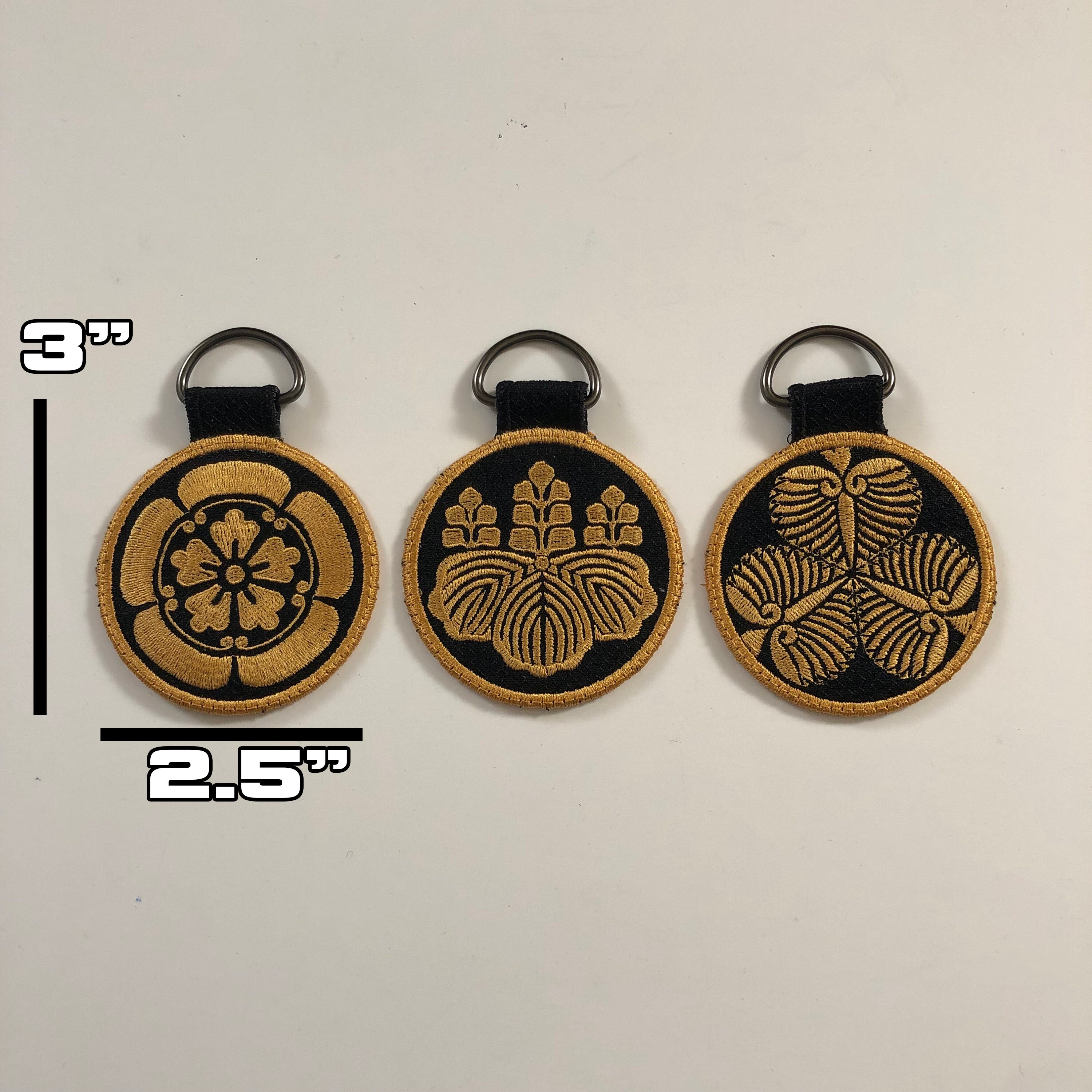 Buy Various Japanese Kamon Embroidered Keychain or Luggage Tag (2