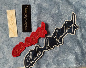 Custom Signature & Handwriting Calligraphy Embroidered Iron-on Patches
