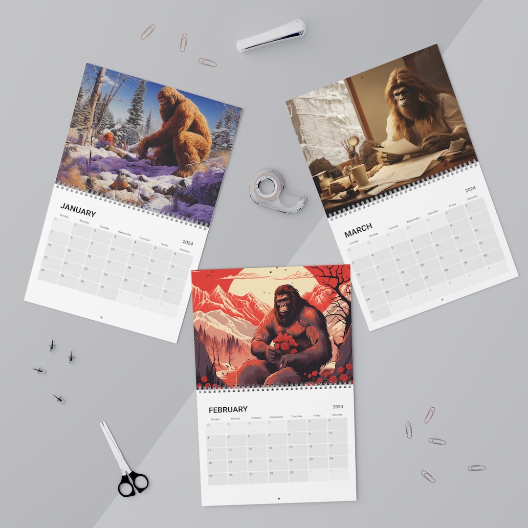 Bigfoot Calendar 2024 Etsy