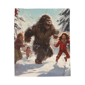 Bigfoot fun Christmas Blanket
