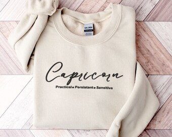 Embroidered Capricorn Shirt, Capricorn Sweatshirt, Traits of a Capricorn Shirt