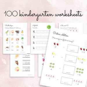 170 PAGE KINDERGARTEN WORKSHEETS, Printable Worksheets, Homeschool Worksheets, Kindergarten/1st Gr Workbook, Letters Math, Games, Montessori