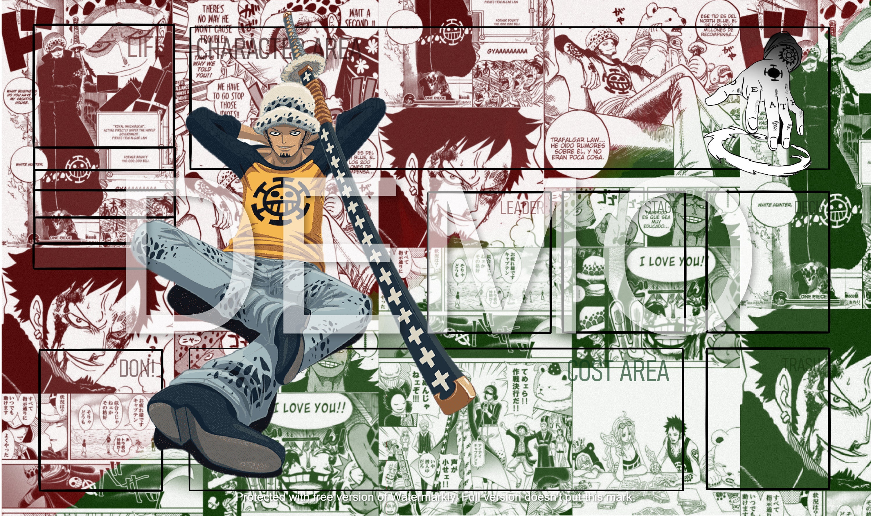 Trafalgar Law One Piece TCG Playmat Pre TS and Wano Etsy