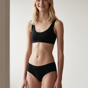 Ado organic menstrual culottes - Noir - Made in France