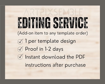 Editing Service with Any Design Photo Collage Template Wall Art Poster or Greeting Card Item in the Shop ARTPIXSEMBLE Proof in 1 Day