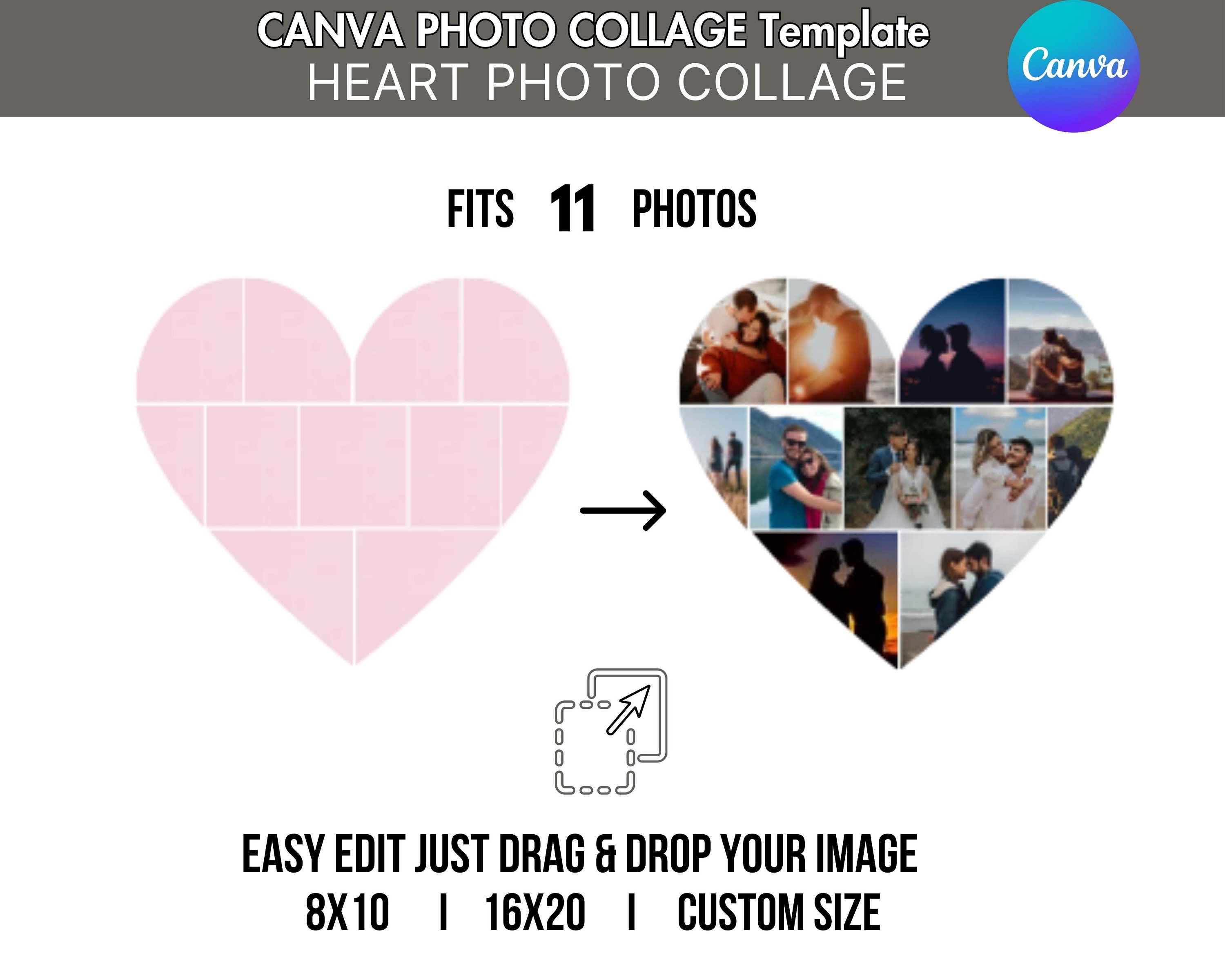 Free and customizable heart templates