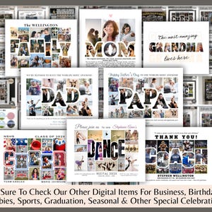 Editable CHEER Team Signing Frame Canva TEMPLATE Custom Sports Photo Collage Poster DIY Personalized Senior/Coach End of Year Autograph Gift image 10