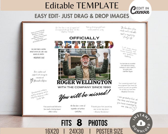 Retirement Signing Frame This item is unavailable - Etsy
