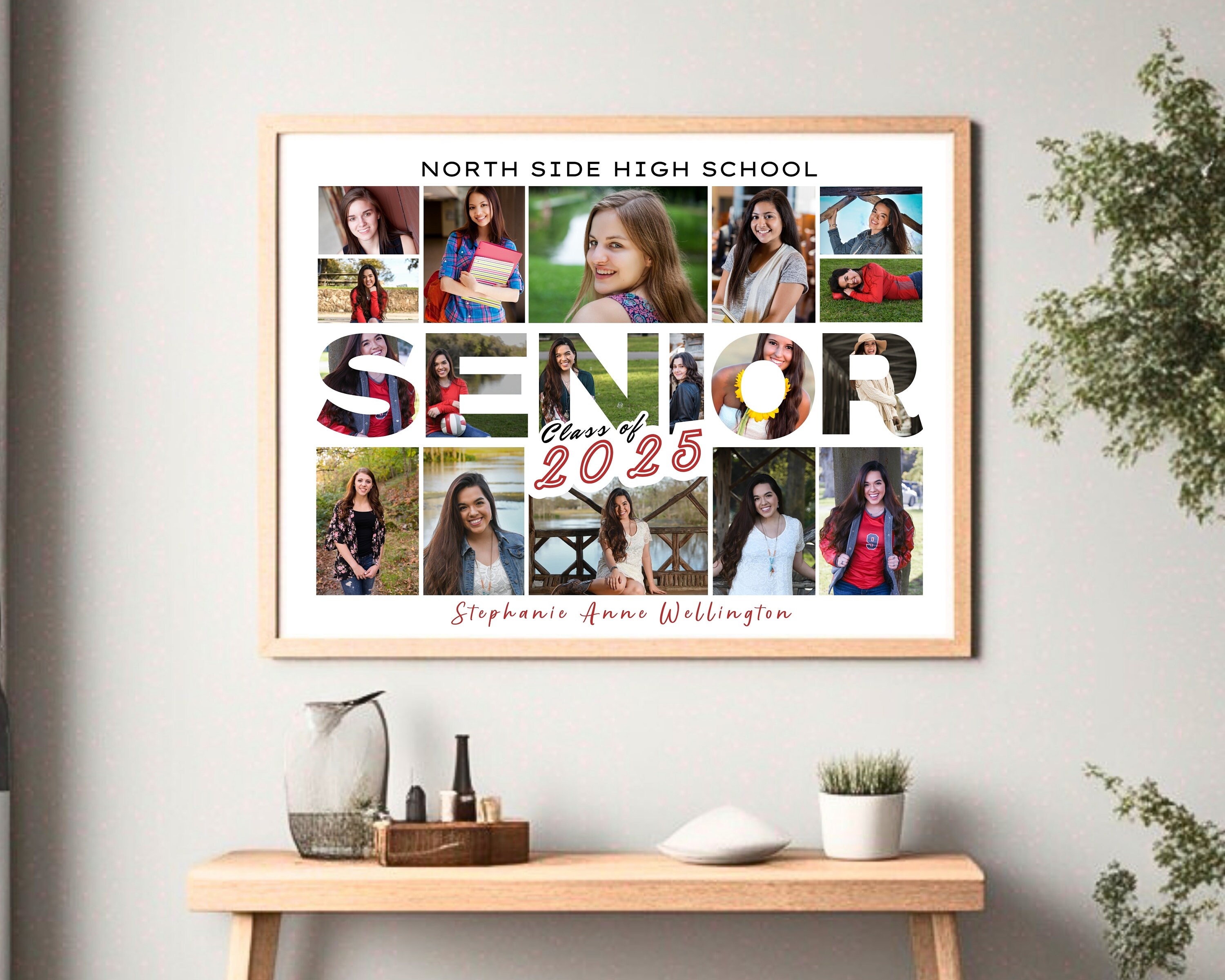 Editable SENIOR 2026 Photo Collage Poster Canva TEMPLATE, Printable ...