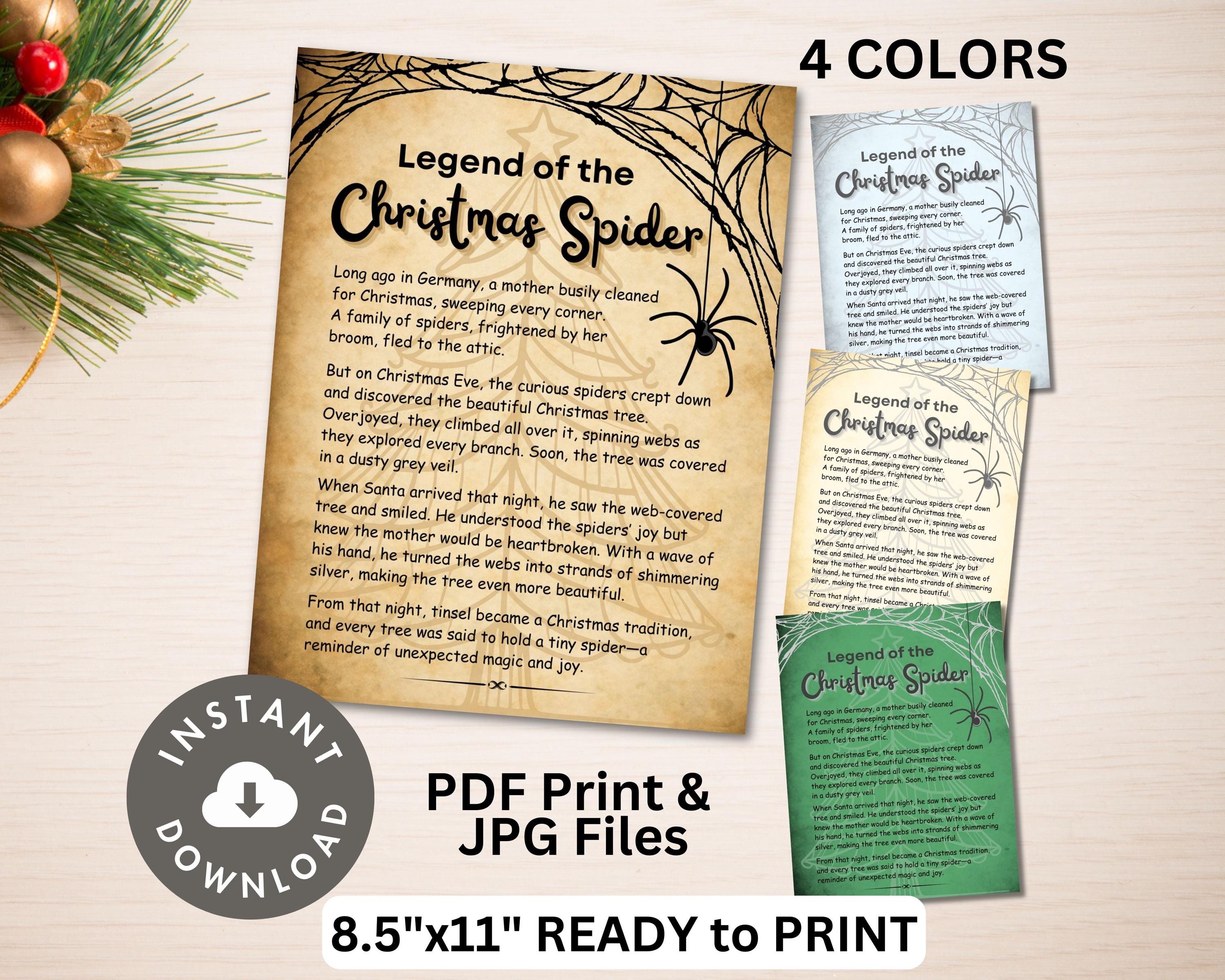 the legend of the christmas spider pdf print & jpg file digital
