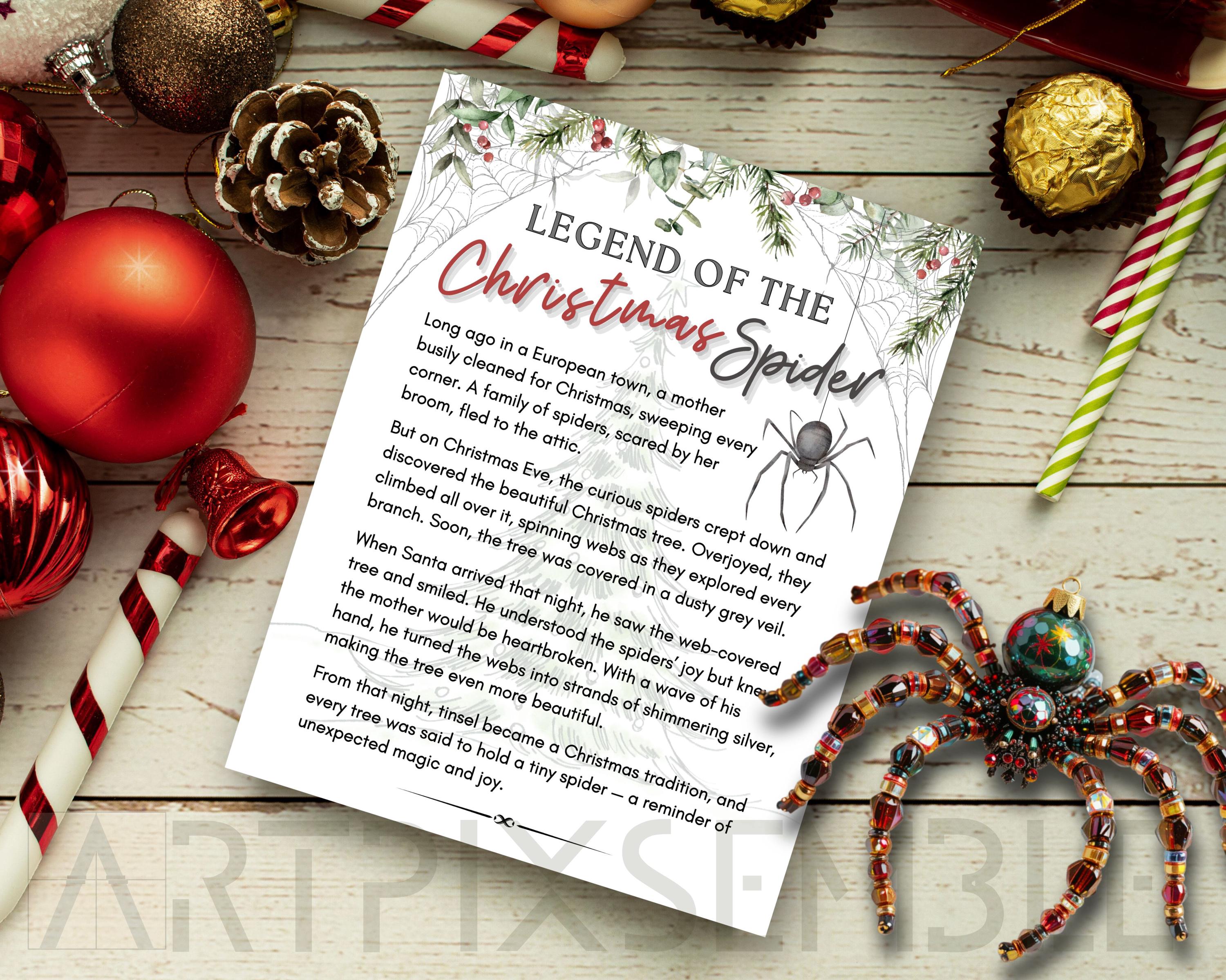 printable legend of the christmas spider pdf print & jpg file