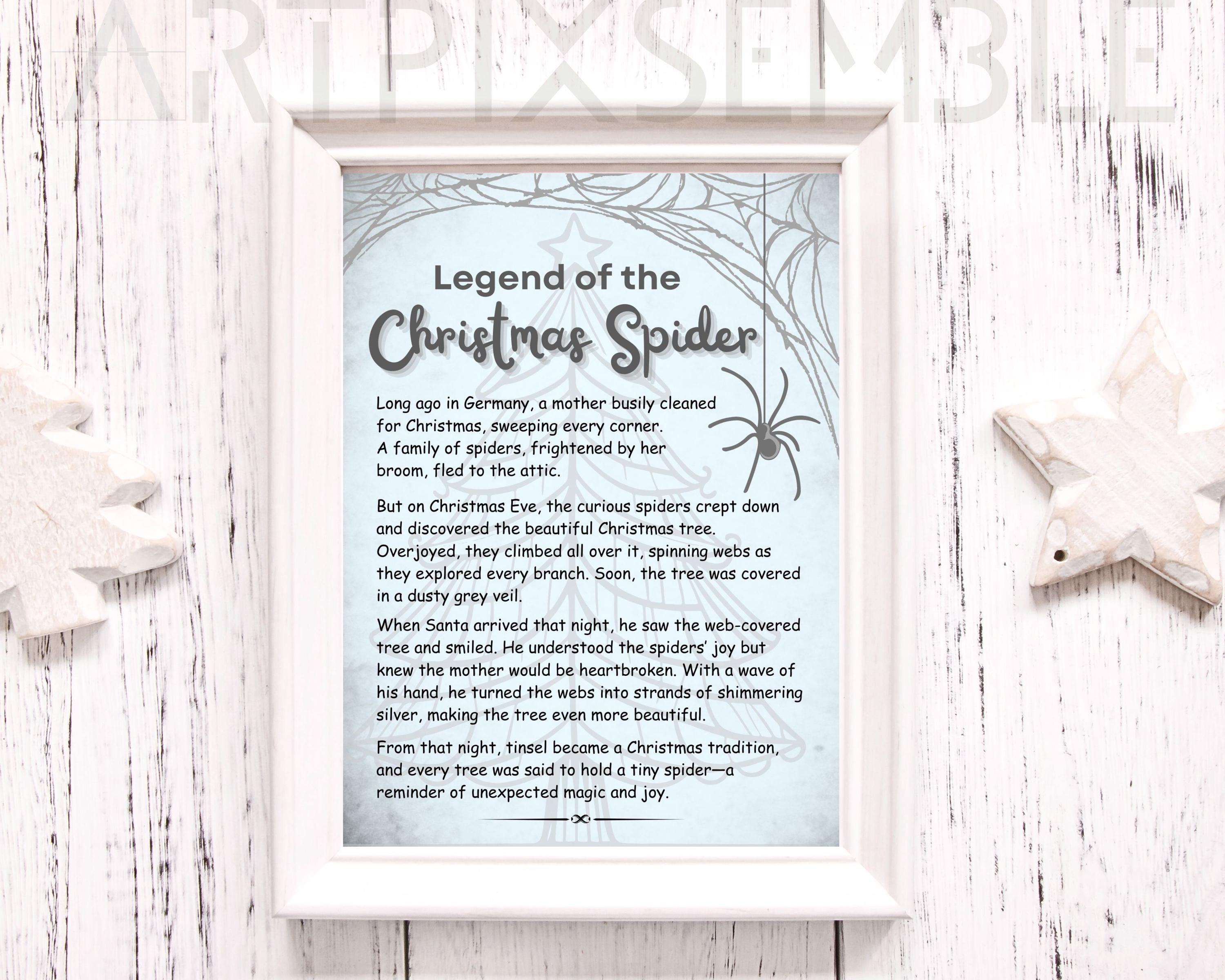 the legend of the christmas spider pdf print & jpg file digital