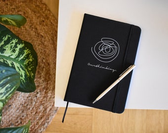 A5 Notebook – Black – Bullet Journal – Diary – Notebook – Notebooks – Thought Collector – Blank Pages – Design