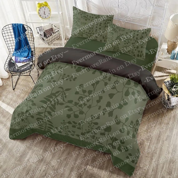 GREEN Bella s Bedding From Twilight twin Full Queen Four piece Duvet Cover SET Etsy Canada