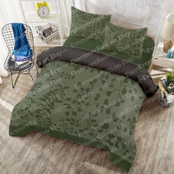 GREEN Bella's Bedding From Twilight - (Twin, Full, Queen) Four-piece Duvet Cover SET