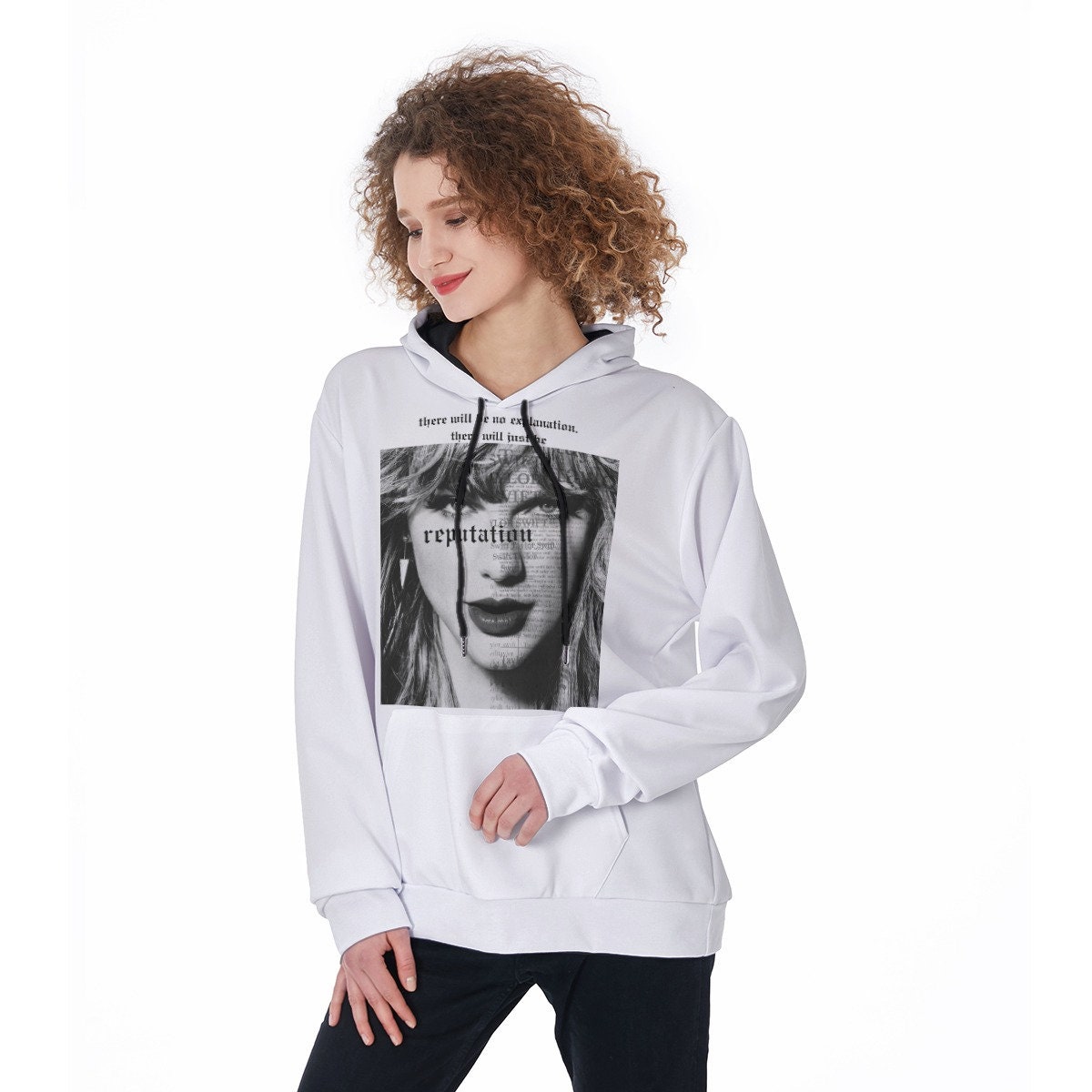 Reputation white hoodie sale