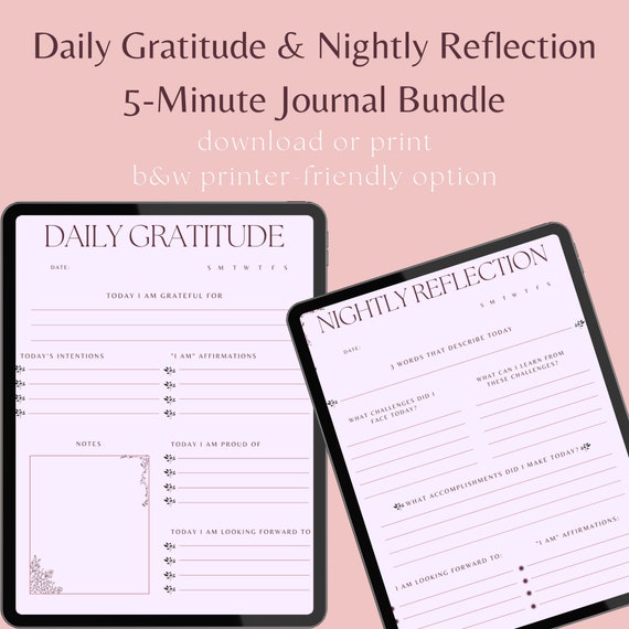 Gifts for Women-Gratitude 5 Minute Journal, Daily Affirmation Journal
