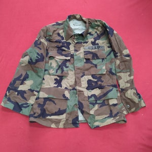 US Army Small Short BDU Woodland Camo Top Jacket Uniform (06s19)