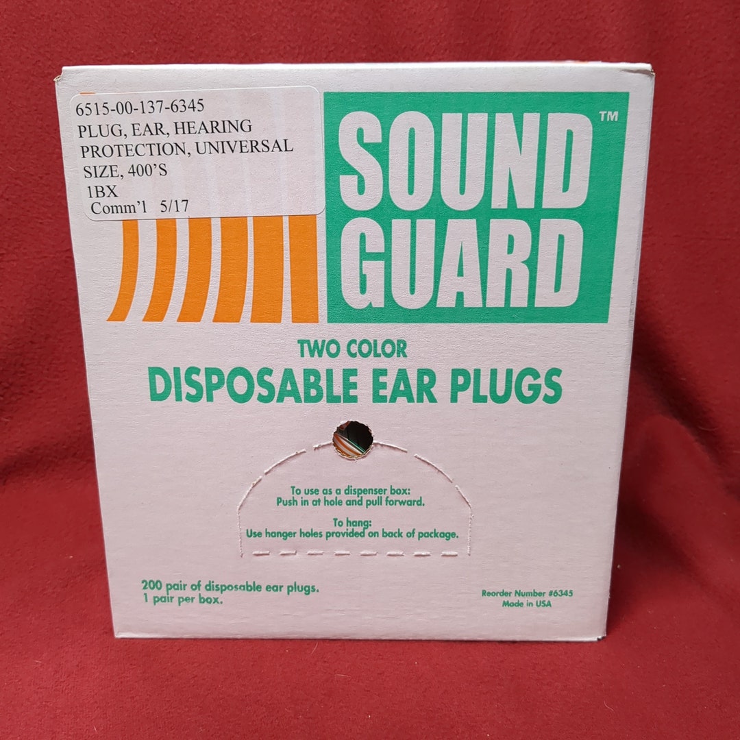 NOS Box of 200 Pairs Cylinder Ear Plugs 29db NRR Uncorded Etsy