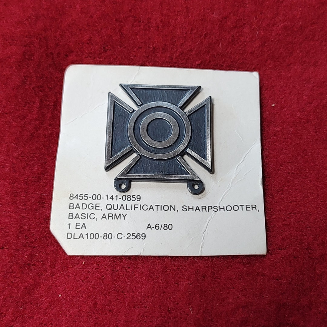 US Army BASIC SHARPSHOOTER Qualification Subdued Badge Pins 25cr21 Etsy