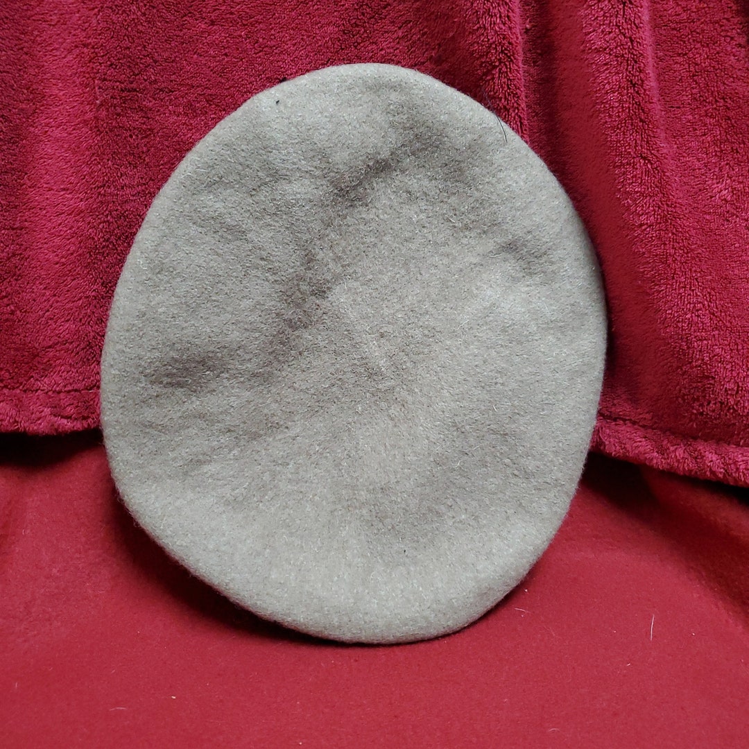 VINTAGE Bancroft Military 6 5/8 Tan Wool Beret Uniform Army ber2 Etsy