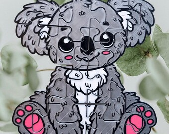Koala 3D Printed Jigsaw Floor Puzzle, Educational Toy for Toddlers, Preschoolers, Montessori Learning, Homeschool Play, Kids Birthday Gift