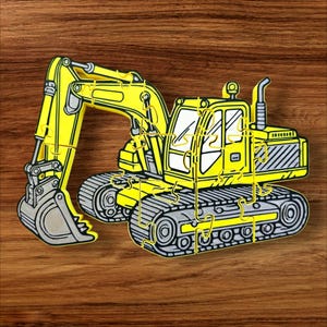 Excavator 3D Printed Jigsaw Floor Puzzle, Construction Toy for Little Hands, Preschool, Homeschool, Montessori Play, Birthday Gift for Kids