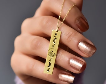 Gioielli Velaris Bookish, collana Acotar Night Court, collana tatuaggio, ciondolo ispirato alla letteratura