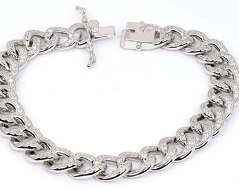 【当店一番人気】 Sparkling Sterling and Chain Bold With Bracelet Silver アクセサリー
