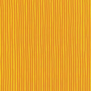 Könnte beinhalten: Ein nahtloses Muster aus vertikalen Streifen in Gelb und Orange. Die Streifen sind dünn und wellig und erzeugen eine strukturierte Optik.