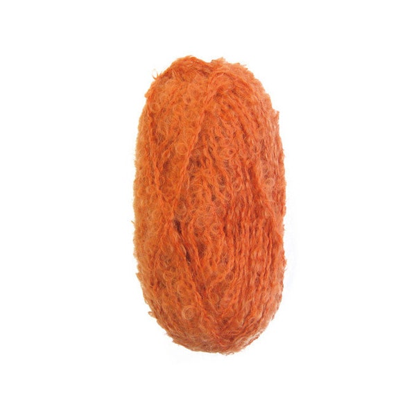 Mohairwolle lockig für Puppenhaare orange rot zur Herstellung Haarperücken für Stoffpuppen * Puppenhaare * Waldorfart * Puppenmachen