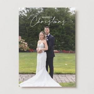 Wir wünschen Ihnen eine Weihnachtskartenvorlage ""Verheiratet"""
