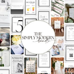 Pacchetto di modelli per matrimoni semplicemente moderni