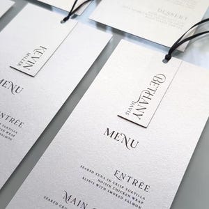 Modelli per menu e cartellini Emma Dinner