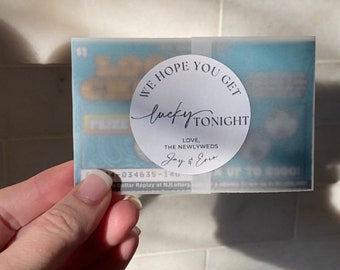 Lottery Sticker Template -  &quot;We Hope You Get Lucky Tonight&quot;