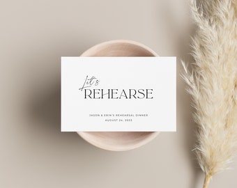 Modern Simplistic Small Rehearsal Dinner Menu Template