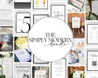 The Simply Modern Wedding Template Bundle