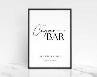 Modern Black&White Cigar Bar Template