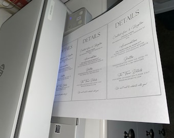Printing Templates for DIY Invitation Suite (3-Side Cards)
