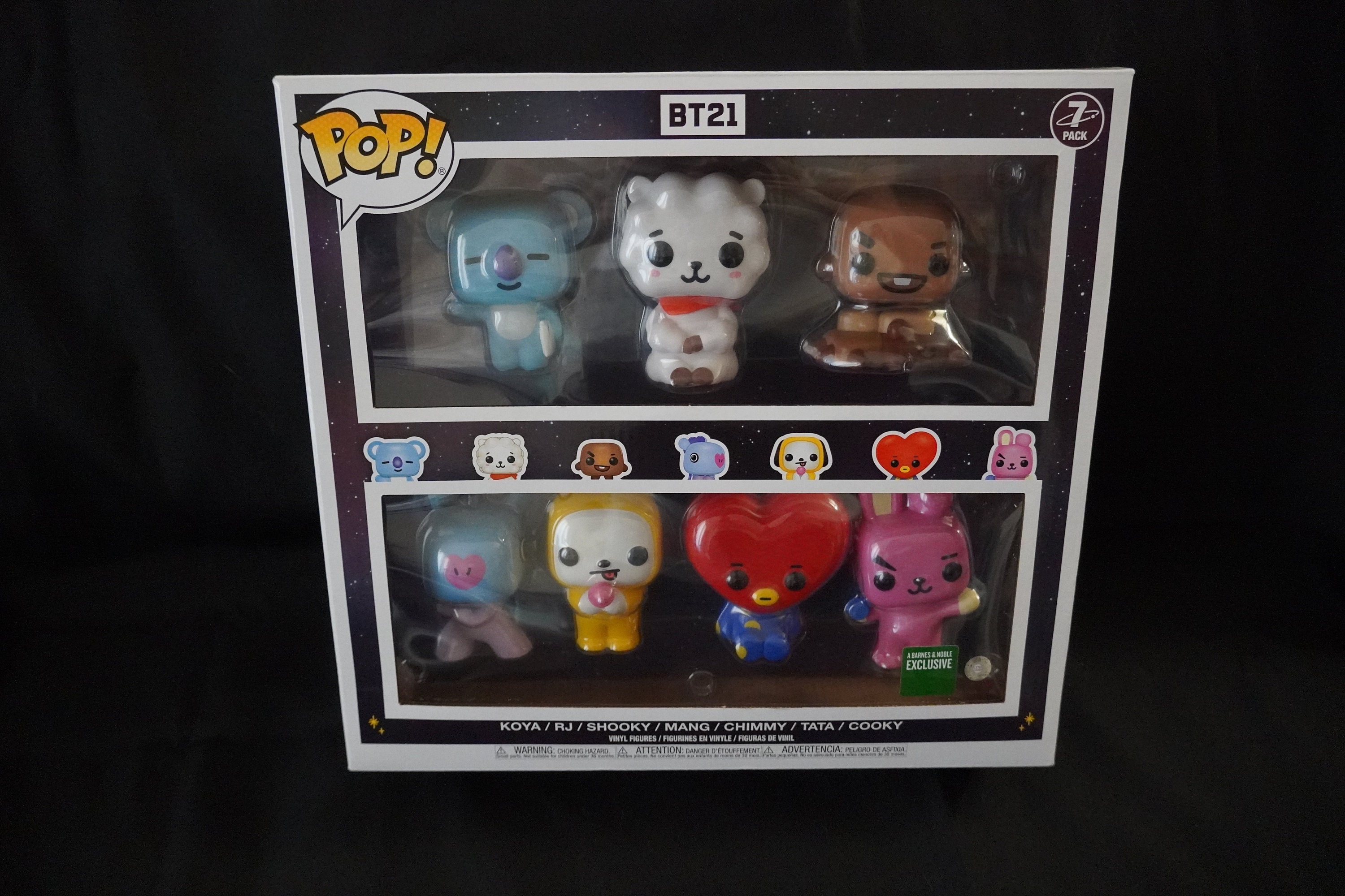 RARE BT21 Vinyl Funko Pop 7 Set [koya, RJ, Shooky, Mang