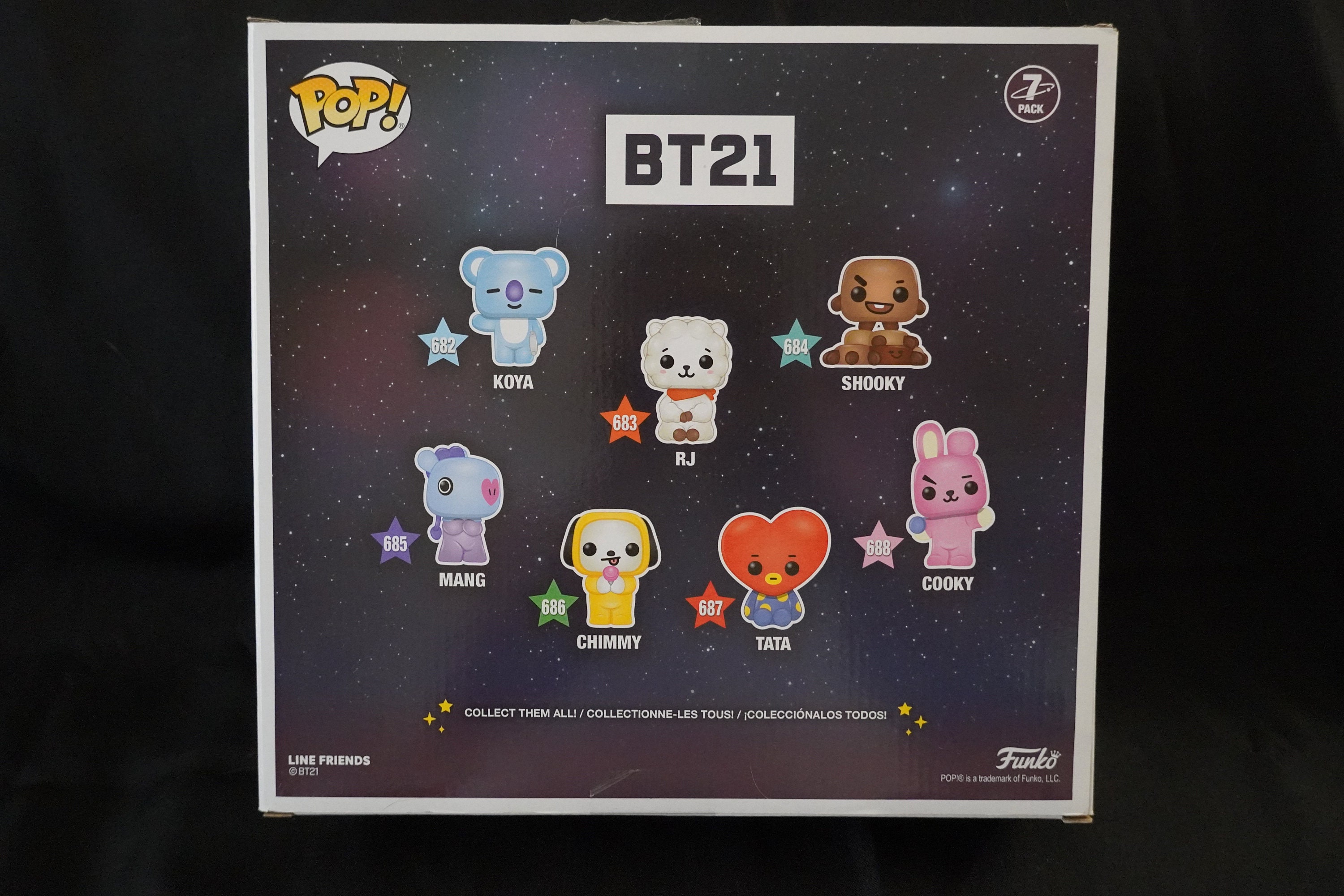 RARE BT21 Vinyl Funko Pop 7 Set [koya, RJ, Shooky, Mang