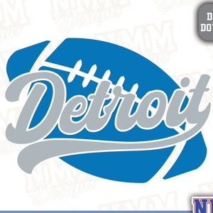 Detroit Football svg png, pdf, svg Dateien für Cricut, Vinylschnittdatei, für Shirts und Tassen, Aufbügeln für den Schulsport