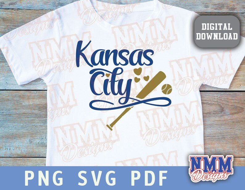 KC Baseball Svg Png Pdf Svg Files for Cricut Vinyl Cut Etsy