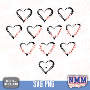 Coeur personnalisé petit-enfant nom Svg, Svg maman personnalisé, ensemble Svg mère, ensemble Svg mère, Grammy/Mimi/Svg Bundle, grand-mère chemise Svg